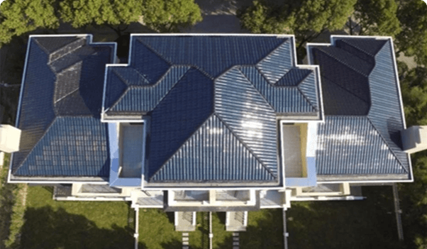 lnnovative Rooftop PV Power Station with curved solar tiles